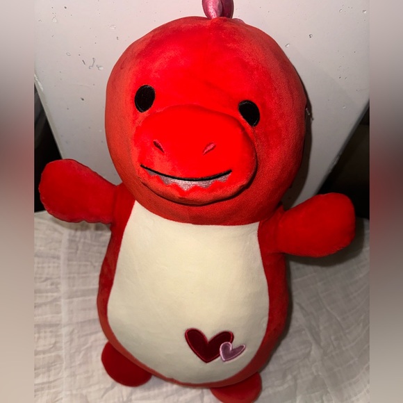 NWT Rare Squishmallow HugMee 18" Duster the Red Dinosaur Plush - Picture 1 of 3